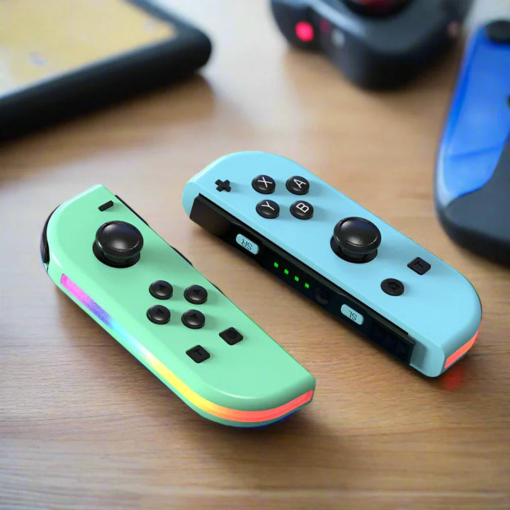 Oplaadbare draadloze Nintendo Switch controller met lange batterijduur en RGB LED-functies.