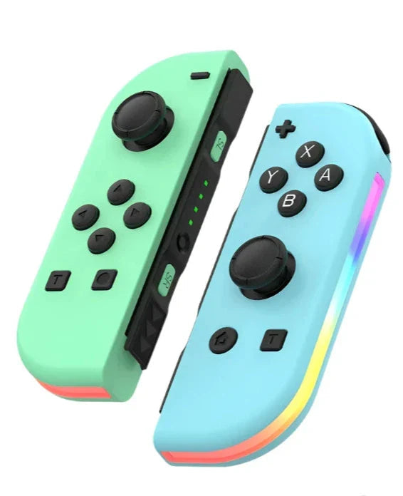 Ergonomische draadloze controller voor Nintendo Switch met RGB LED-licht en comfortabele grip.