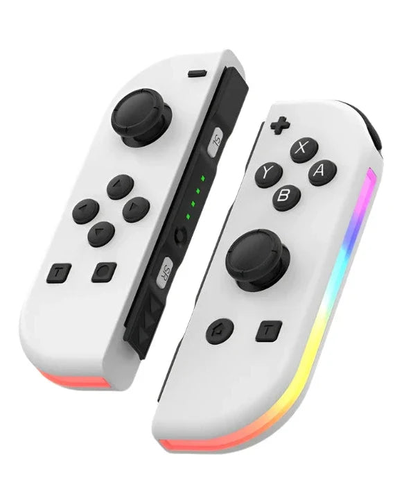 Stijlvolle draadloze gaming controller voor Nintendo Switch met dynamische RGB LED-verlichting.