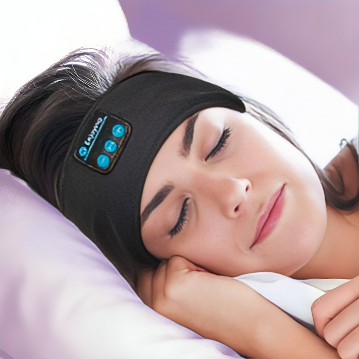 Comfortabel slaapmasker met ingebouwde draadloze koptelefoon, ideaal voor rustgevende slaap