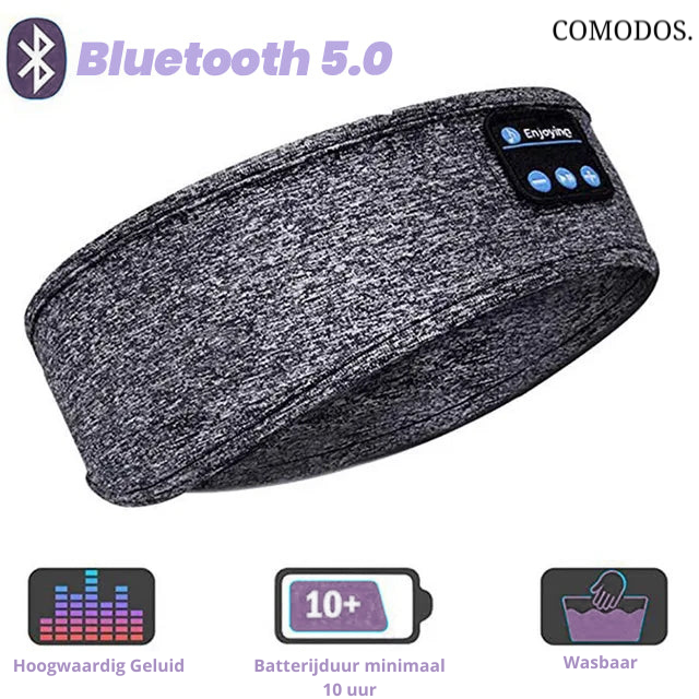 Draadloze bluetooth slaapkoptelefoon, gevouwen, met bijpassend donker oogmasker