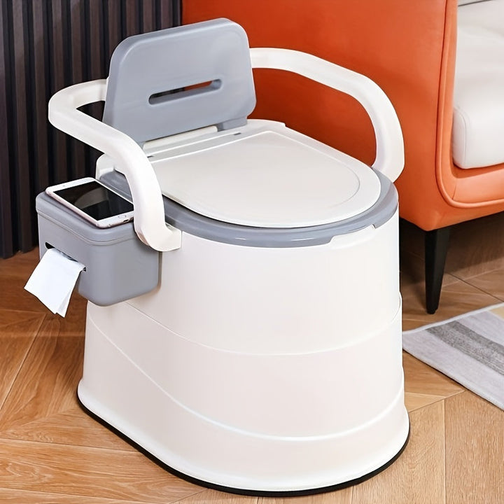 Draagbaar urinaal voor volwassenen, geurresistent en ergonomisch, ideaal voor ouderen en zwangere vrouwen onderweg.