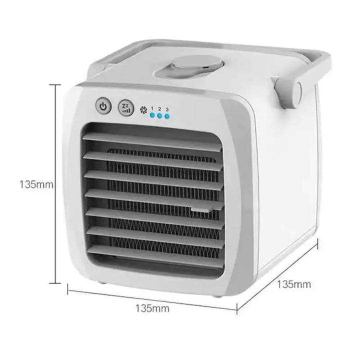 Innovatieve 4-in-1 luchtkoeler met aromatherapie, luchtbevochtiger & reiniger. Geniet van een gezonde omgeving.