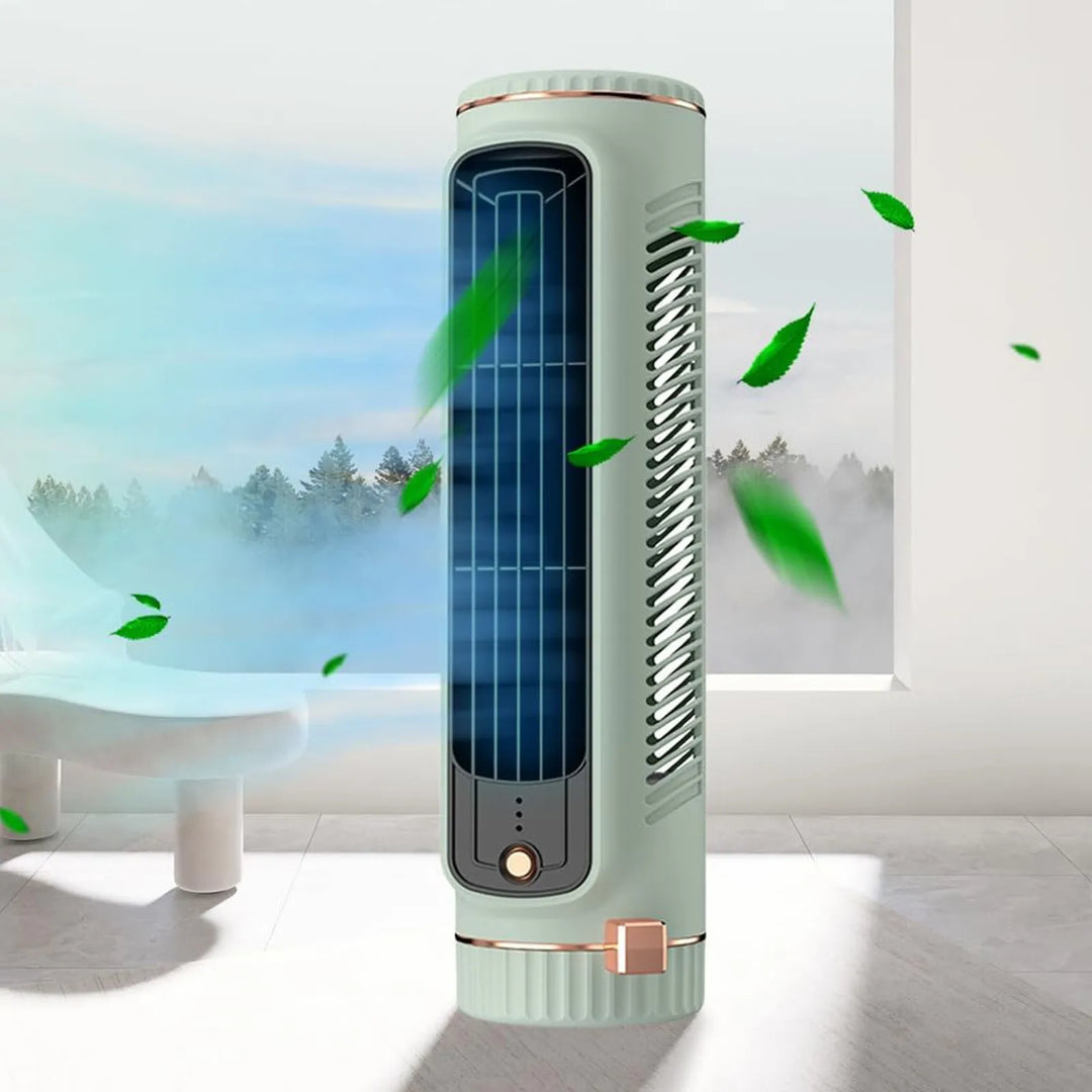 Stille bladloze torenventilator voor rustige koeling. Compact en draagbaar, met USB-aansluiting voor binnen.