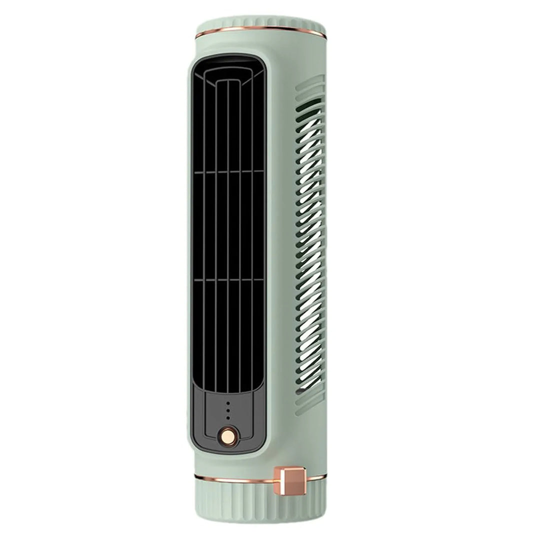 Bladloze, stille torenventilator met 360° koeling. Draagbaar, compact en USB-gevoed voor optimaal comfort.