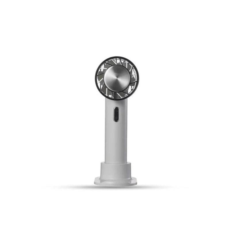 Compacte luchtkoeler ventilator voor bureau, zorgt voor frisse, koele lucht tijdens warme zomerdagen.