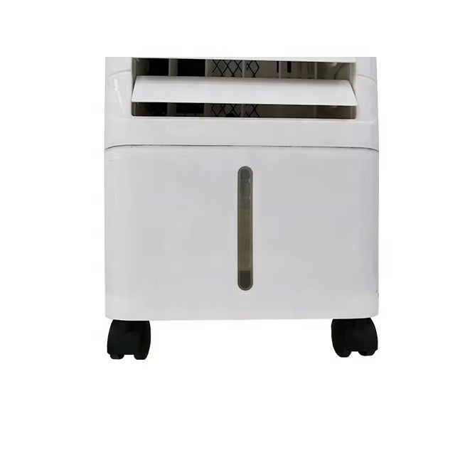 Compacte en stijlvolle draagbare luchtkoeler, perfect voor kleine ruimtes, inclusief ventilator en bevochtigingsfunctie.