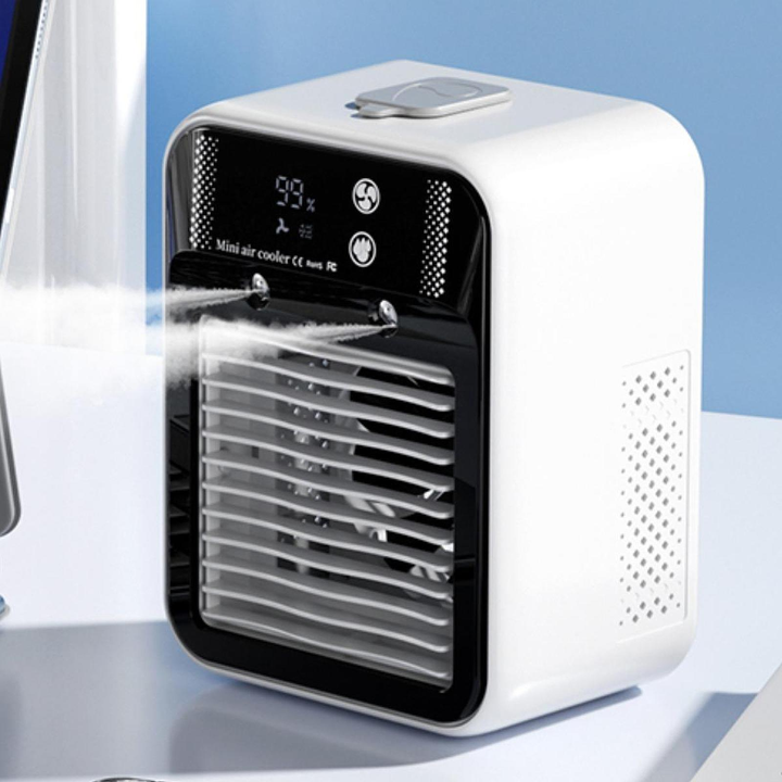Efficiënte draagbare ventilator en luchtkoeler met 3 instelbare snelheden voor comfortabele verkoeling.