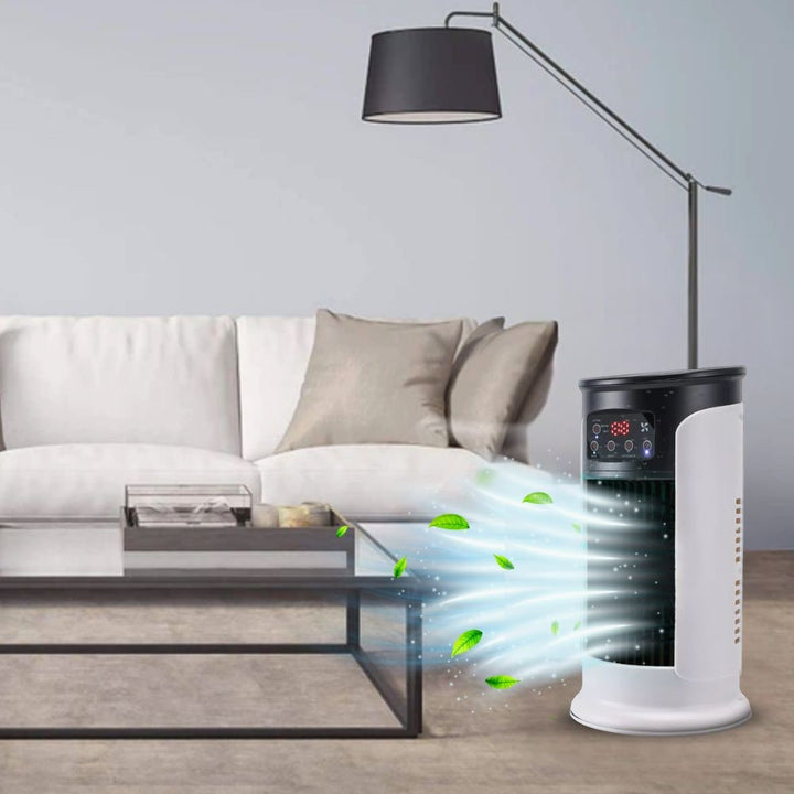 Draagbare luchtkoeler torenventilator; een slanke, moderne koelventilator voor stille binnenkoeling van je kamer.