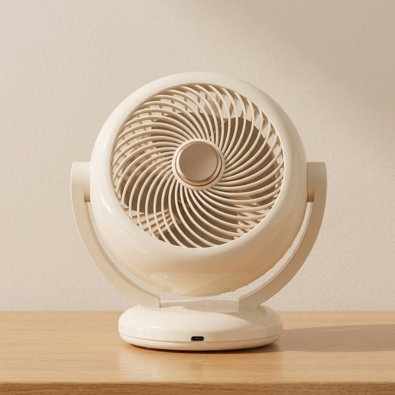 Draagbare mini ventilator, oplaadbaar. Ideaal als handheld of bureauventilator voor persoonlijke koeling.