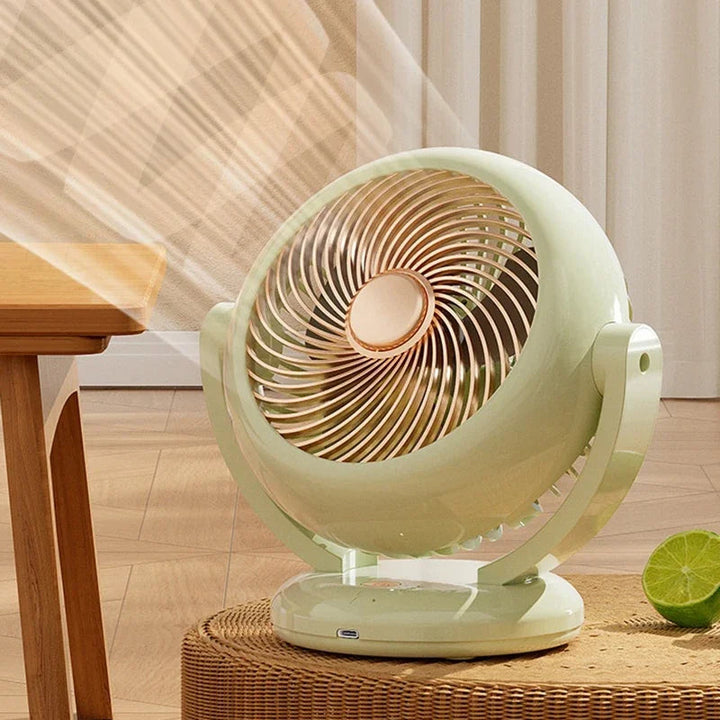 Compacte reisventilator, draadloos en oplaadbaar. Perfect voor zomerse verfrissing onderweg.