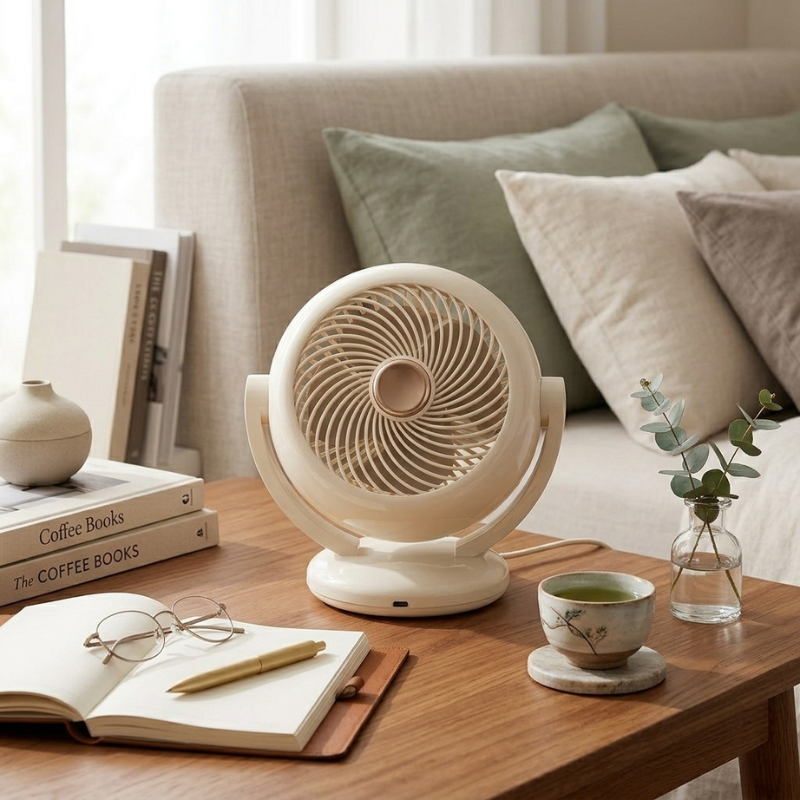 Krachtige, persoonlijke koeling met deze draagbare oplaadbare mini ventilator. Compact en handig.
