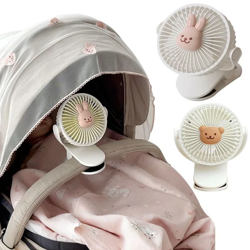 Veelzijdige draagbare clip ventilator: oplaadbaar, perfect als baby, bureau, of reisventilator. Een zomer essential.