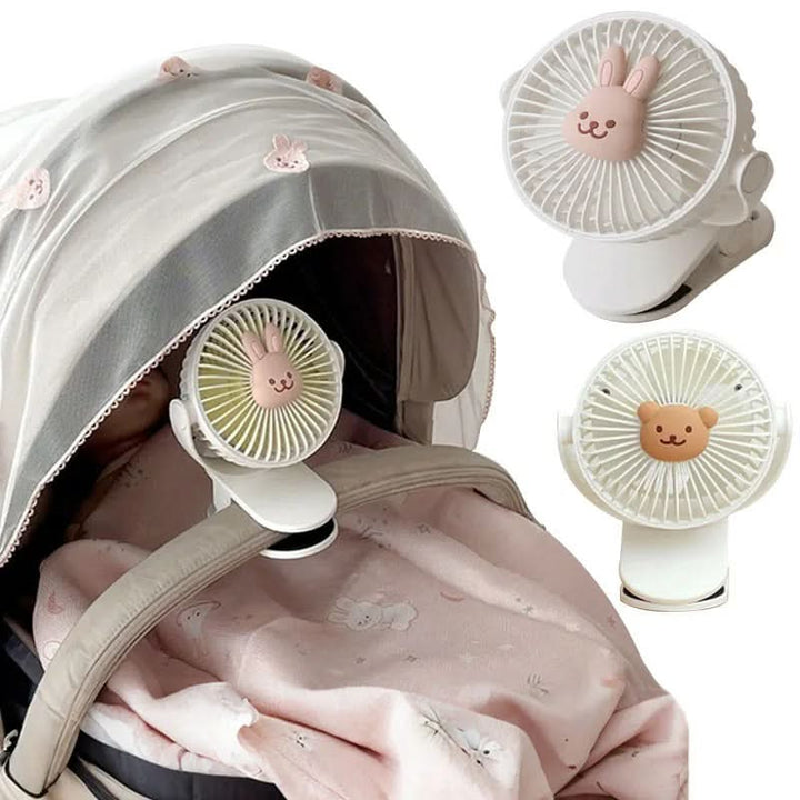 Veelzijdige draagbare clip ventilator: oplaadbaar, perfect als baby, bureau, of reisventilator. Een zomer essential.