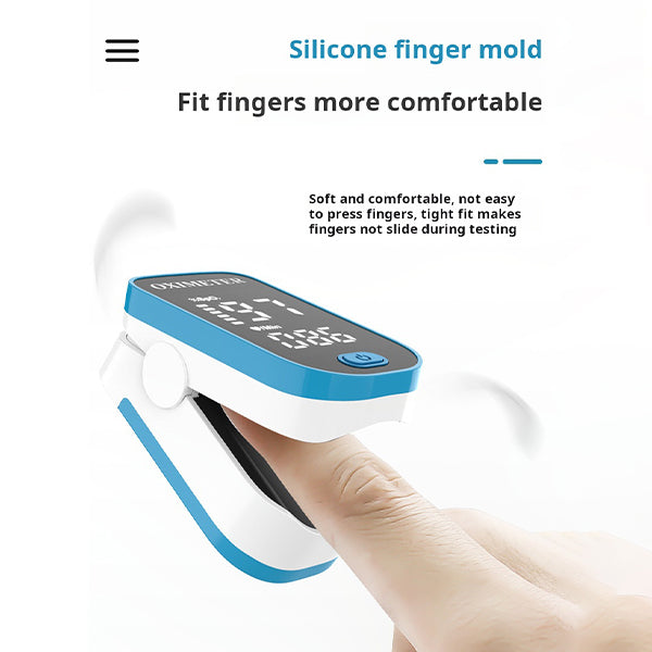 Vinger pulsoximeter voor snelle, nauwkeurige metingen van SpO2 & hartfrequentie.