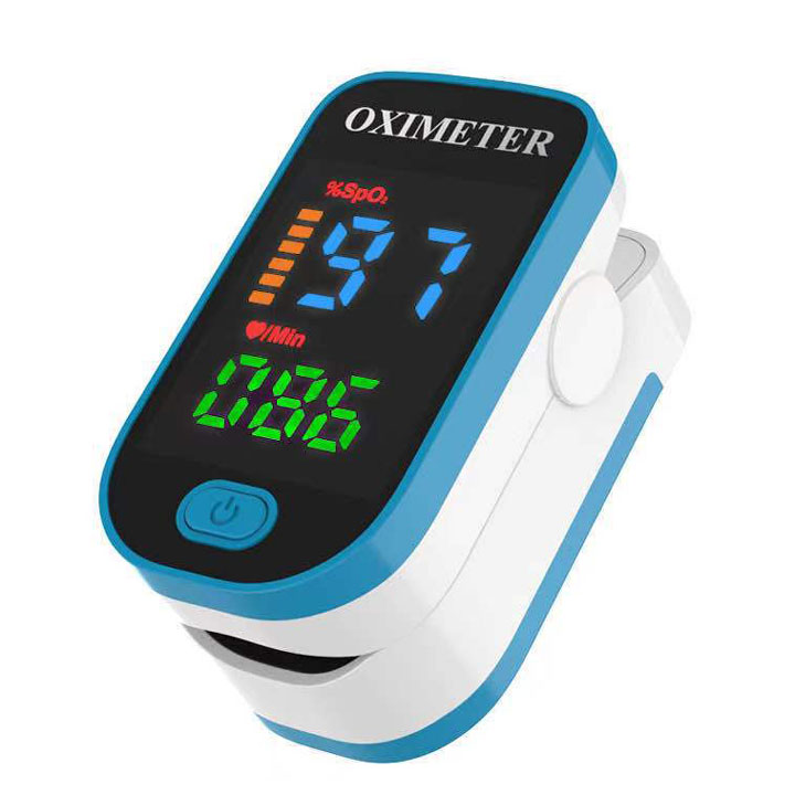 Compacte SpO2 en hartslagmeter voor persoonlijke gezondheidsmonitoring thuis.