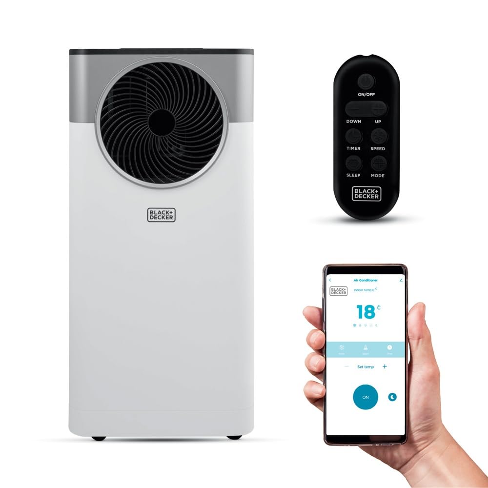 Draagbare slimme airconditioner 3-in-1 met koeling, ventilator en ontvochtiging voor huis en kantoor.