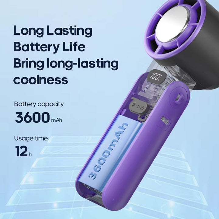 Ultieme verkoeling: turbo ventilator met halfgeleiderkoeling, ideaal voor buiten, reizen en zomerse hitte.