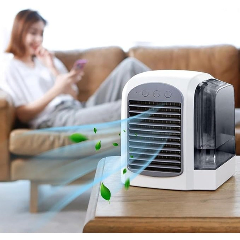 Stille en compacte verdampingskoeler/ventilator voor klimaatbeheersing. Zorgt voor frisse lucht in de zomer.