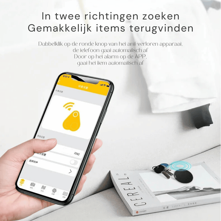 Zwarte mini GPS locator set om snel spullen terug te vinden. Handige draagbare trackers voor sleutels, auto en meer veiligheid.