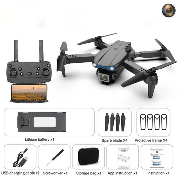 Geavanceerde drone met lange vliegtijd, 4K UHD-camera en nauwkeurige obstakeldetectie.