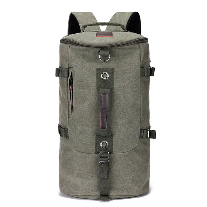 Moderne unisex canvas rugzak, stijlvol en ruim, perfect voor reizen, avontuur en dagelijks gebruik.