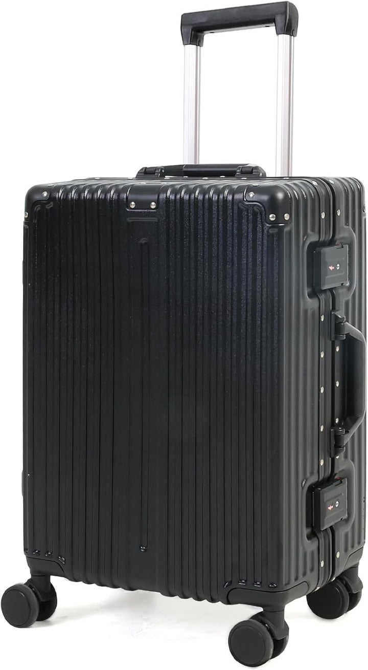 Duurzame handbagage reiskoffer met aluminium frame, TSA-slot en stille wielen. Perfect voor elke reis.