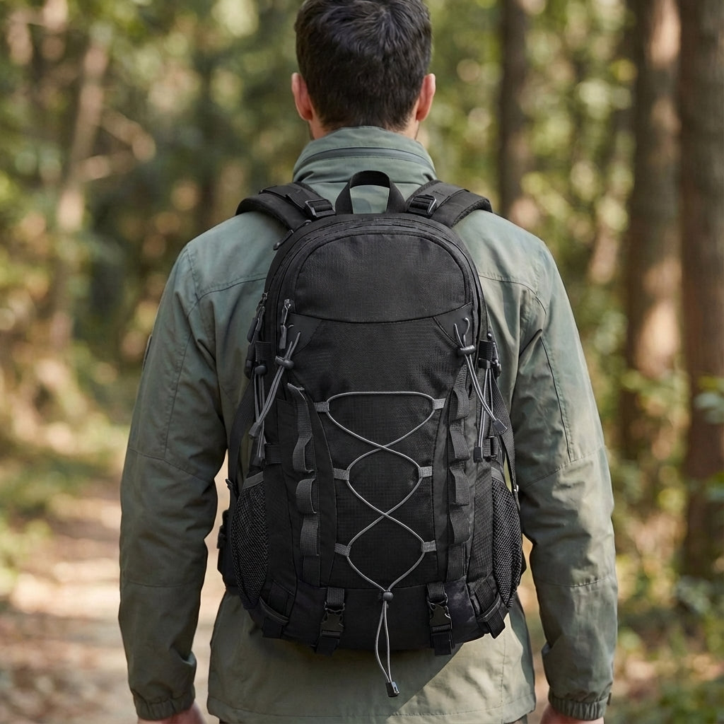 Duurzame Packnova outdoor rugzak 40L met slimme organisatie, ideaal voor wandelen, kamperen en reizen.