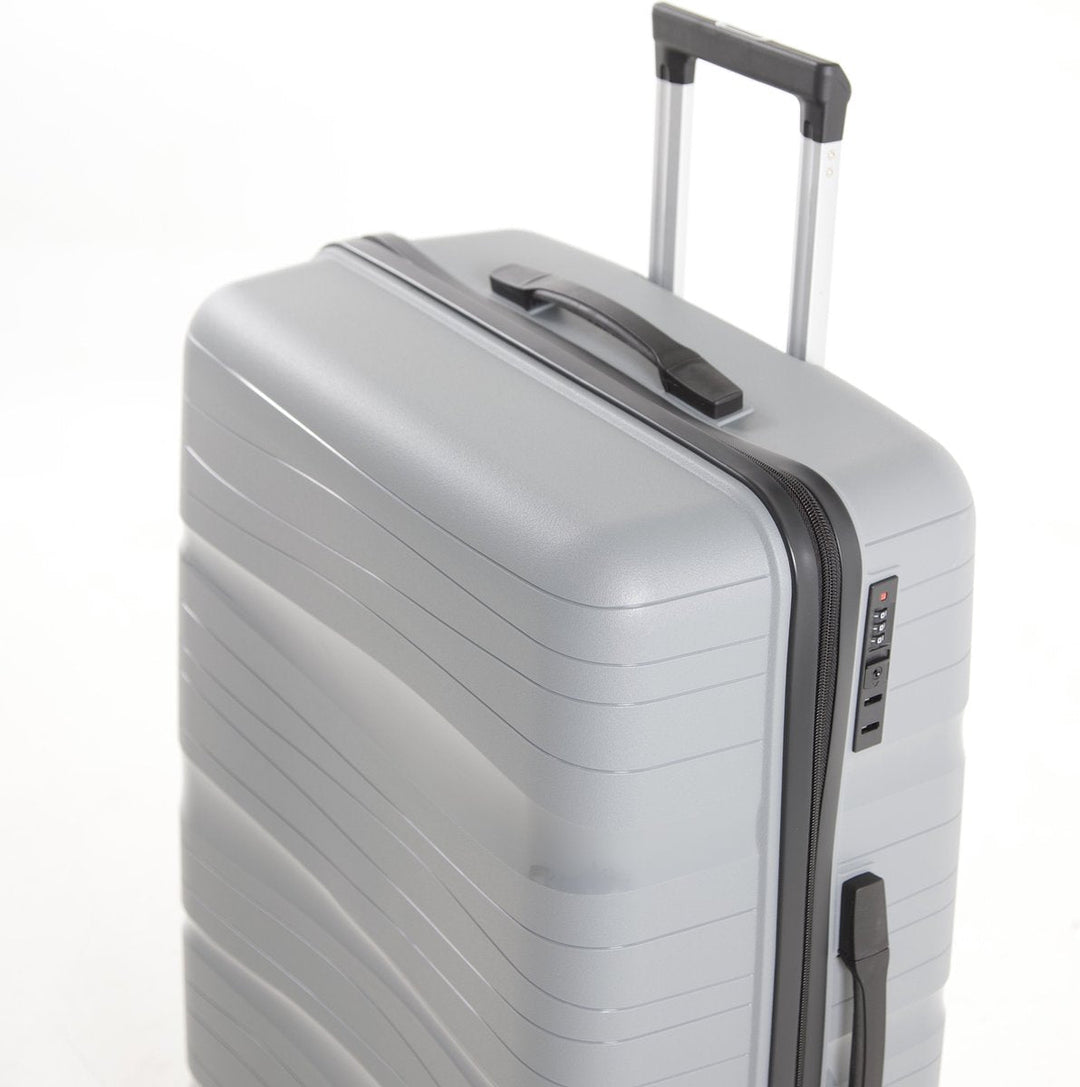 Premium harde koffer Oslo van duurzaam PP, betrouwbare bagage voor al je internationale reizen.