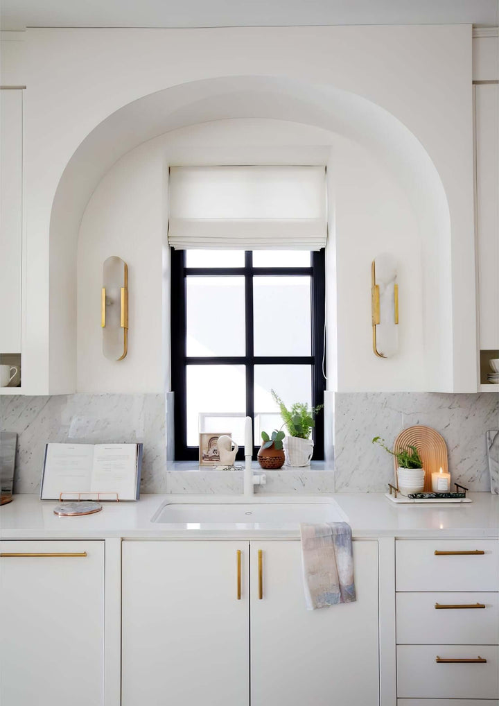 Moderne Wandlamp - Albast & Metaal