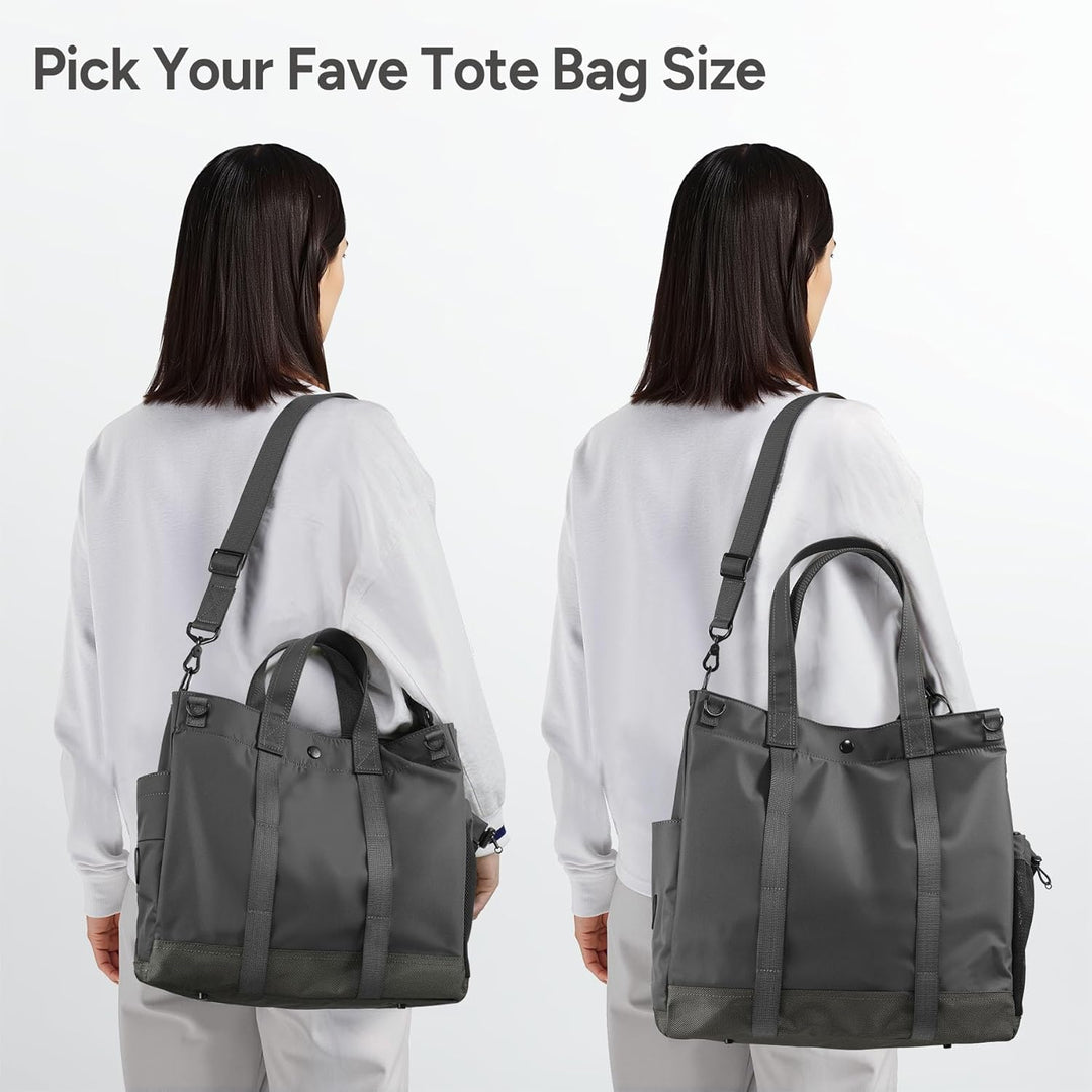 Duurzame crossbody reistas met multi-vakken, comfortabel te dragen, veilig voor je laptop en essentials.