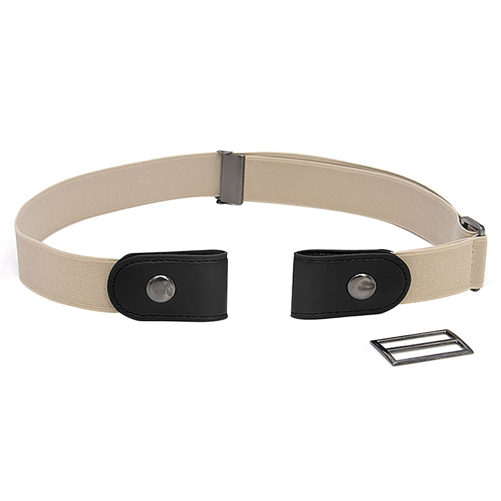 Elastische tailleband zonder gesp voor dames, comfortabel en minimalistisch ontwerp, ideaal voor alledaags gebruik.