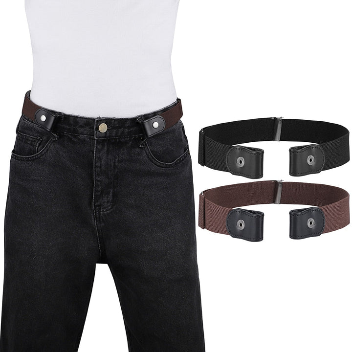 Elastische tailleband zonder gesp voor dames, comfortabel en minimalistisch ontwerp, ideaal voor alledaags gebruik.