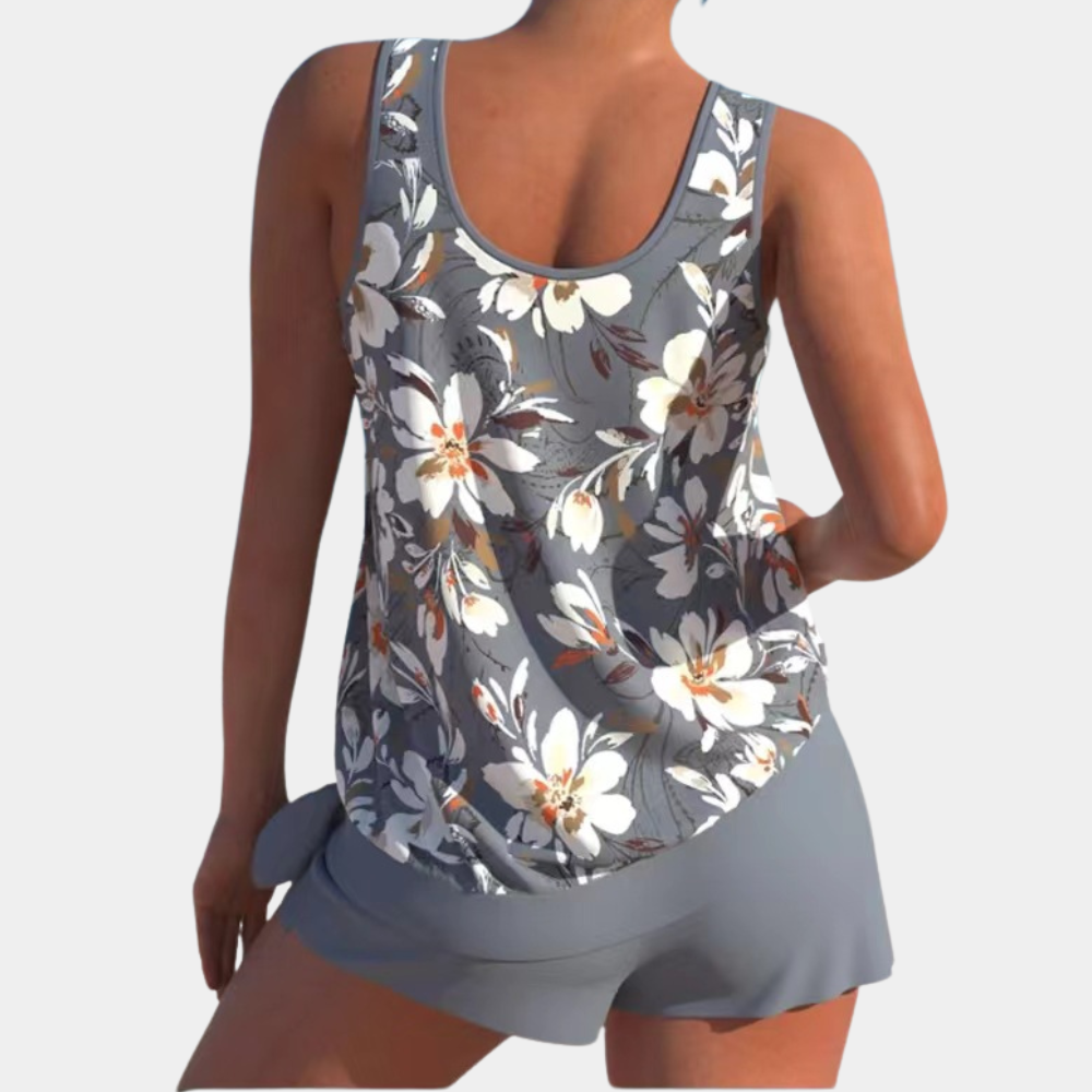 Zomerklaar eendelig zwempak Celestia voor vrouwen, elegant en tijdloos voor een stijlvolle dag aan zee.