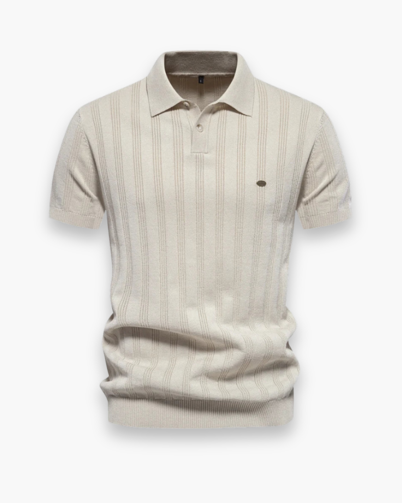 Elegant heren poloshirt, comfortabel en ademend, ideaal voor een stijlvolle casual look in de zomer.