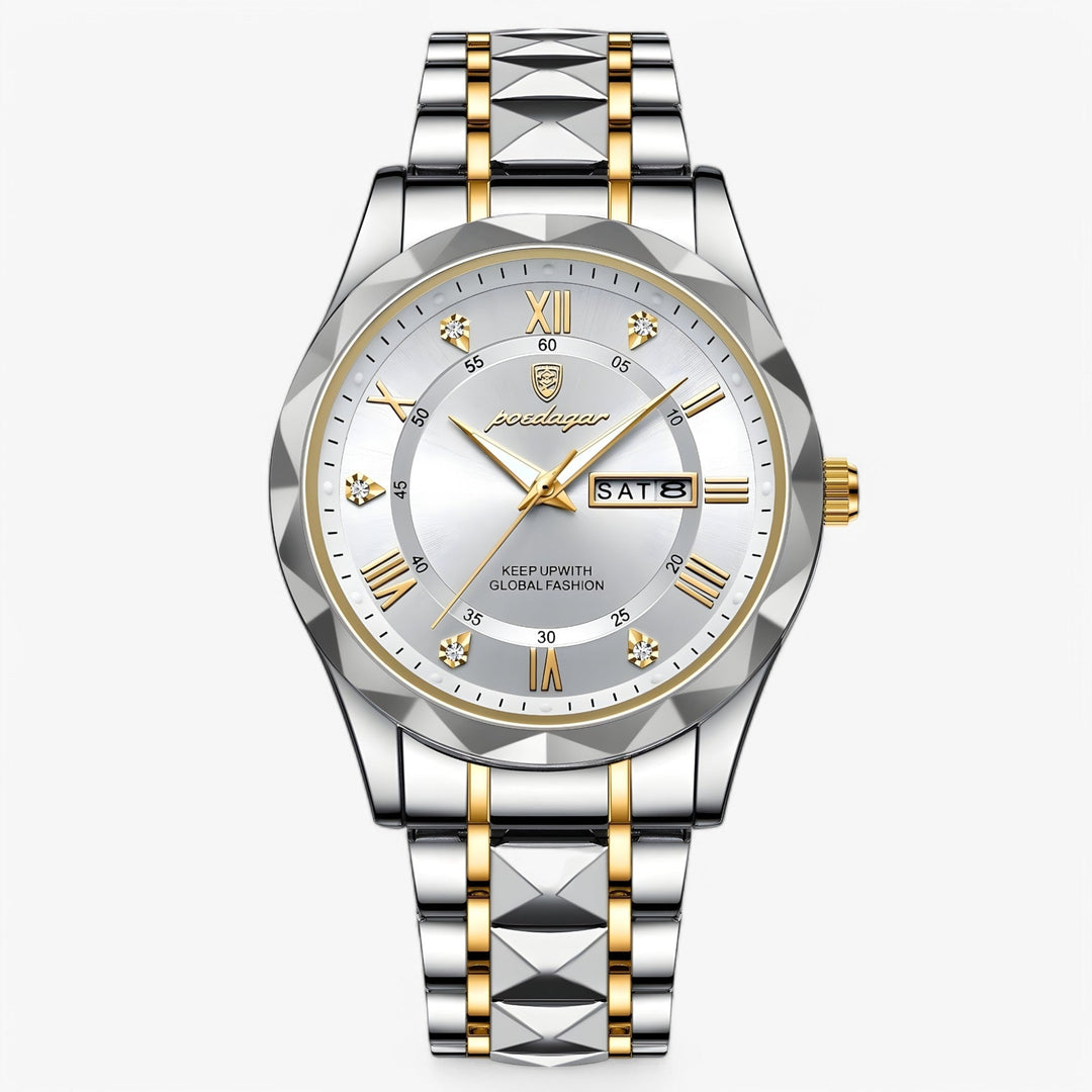 Precisie quartz polshorloge voor mannen; duurzaam, waterbestendig en een stijlvol cadeau.