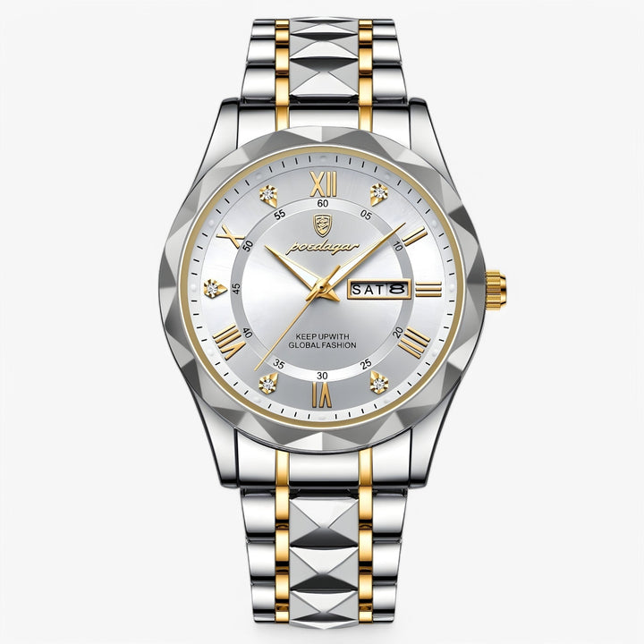 Precisie quartz polshorloge voor mannen; duurzaam, waterbestendig en een stijlvol cadeau.