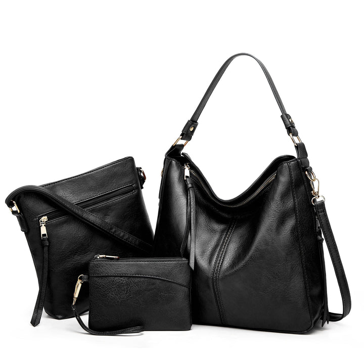 Elegante 3-delige handtas voor dames met luxe uitstraling, veelzijdig ontwerp en duurzame materialen, geschikt voor elke gele