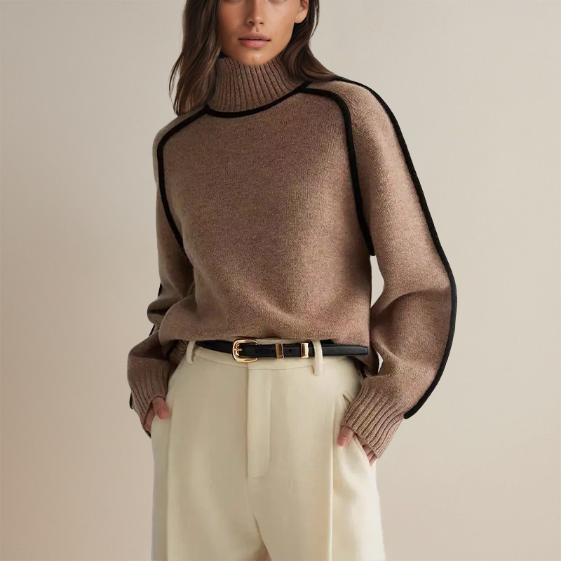 Veelzijdige Althea damestrui, ideaal voor herfst & winter. Warme, zachte en comfortabele gebreide trui voor dames.