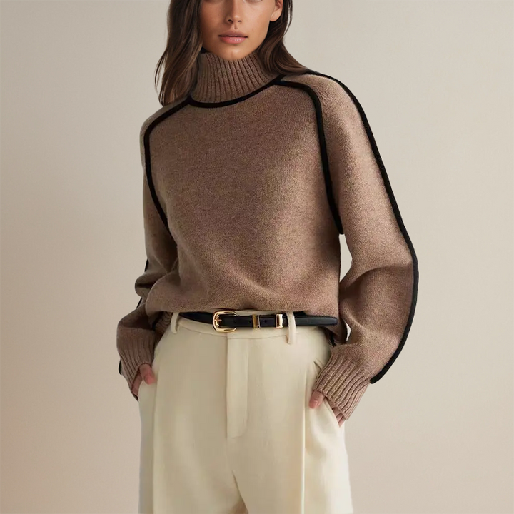 Veelzijdige Althea damestrui, ideaal voor herfst & winter. Warme, zachte en comfortabele gebreide trui voor dames.