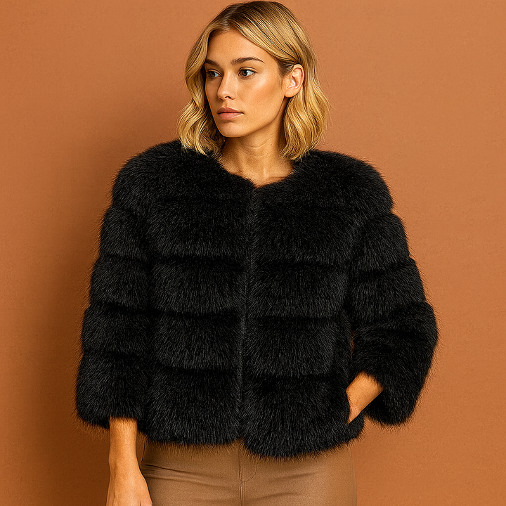 Modieuze dames bondjas, een warme en elegante winterjas met luxe uitstraling. Ideaal voor stijlvolle herfstkleding.