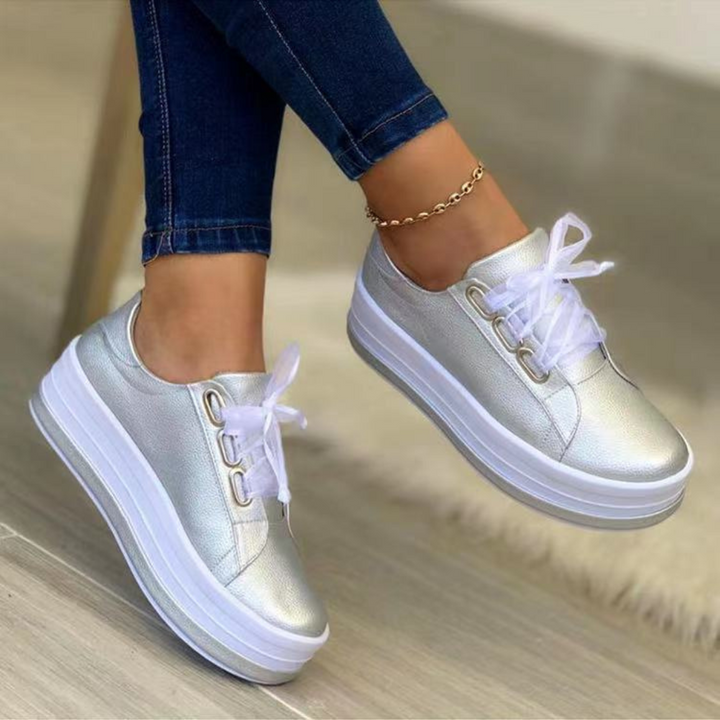 Moderne orthopedische damesschoenen met voetondersteuning, ideaal voor comfort en verlichting. Casual elegante look.