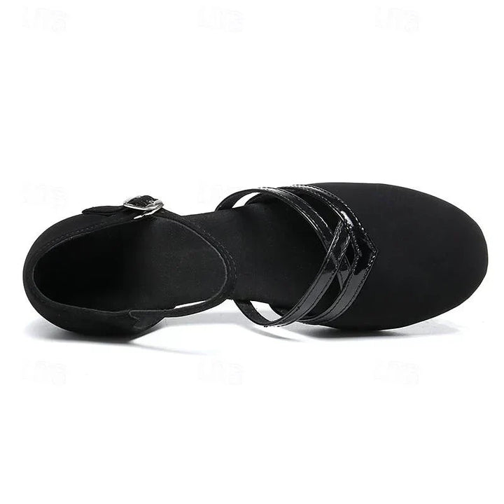 Elegante dames dansschoenen met open teen en verstelbare band, lichtgewicht en ademend voor comfort en stijl.