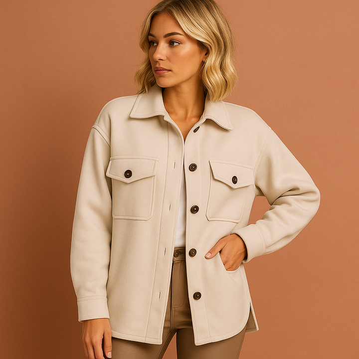 Elegante dames herfstjas met weerbestendige stof en stijlvolle snit, ideaal als bovenkleding voor vrouwen.