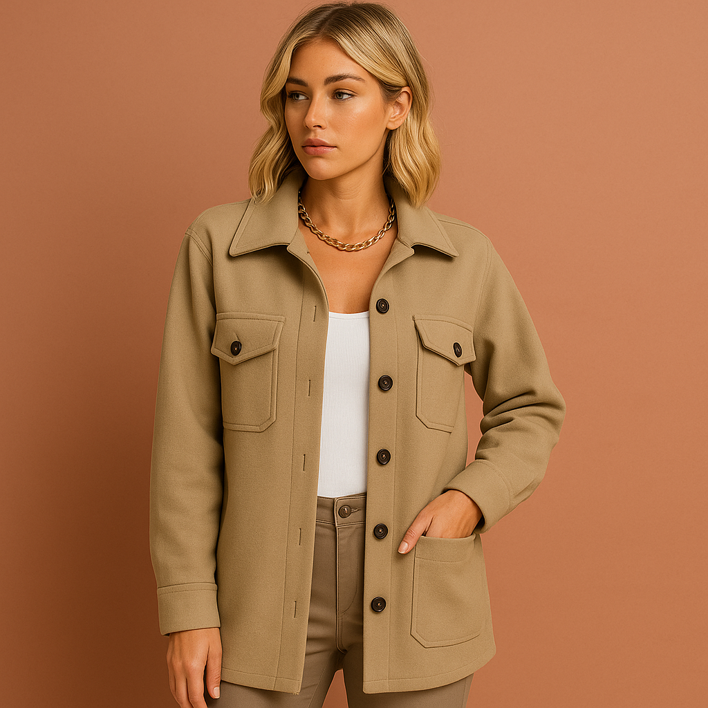 Comfortabele dames herfstjas met lichtgewicht design en rits, perfect voor casual of chique herfstmode.