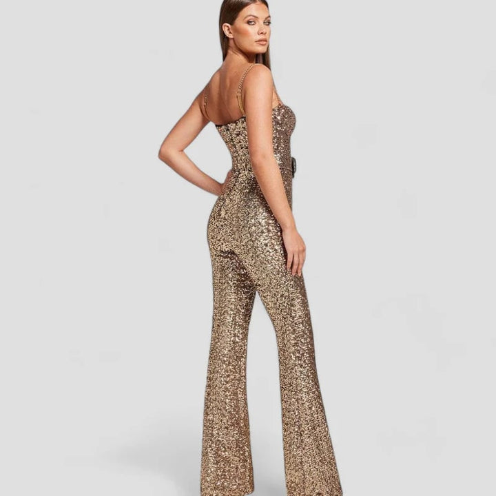 Dames jumpsuit: elegant design, verstelbare taille voor comfort, ideaal voor avondkleding en speciale gelegenheden.