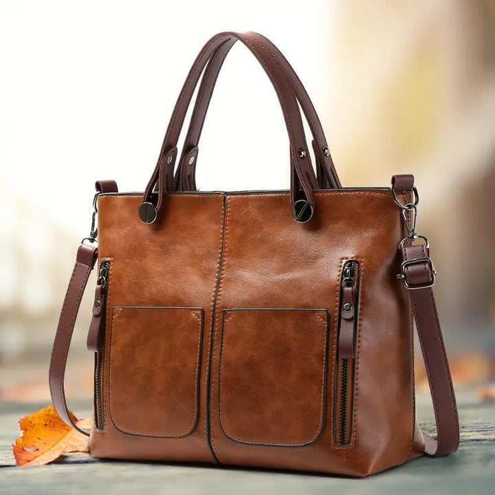 Elegante dames leren schoudertas. Stijlvolle en veelzijdige handtas voor vrouwen, perfect voor elke gelegenheid.