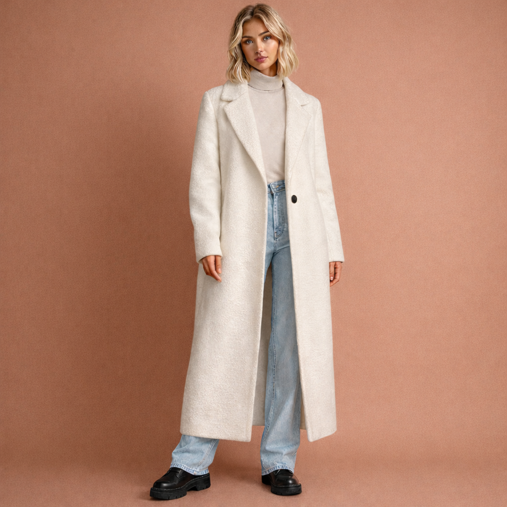 Elegante dames oversized mantel, perfect voor herfst en winter. Stijlvolle lange jas voor comfort en mode.