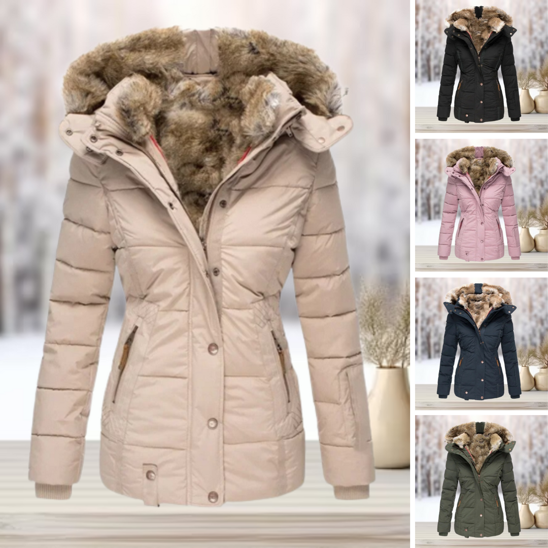 Elegante dames winter pufferjas, warm en modieus. Essentiële bovenkleding voor een stijlvolle winter.
