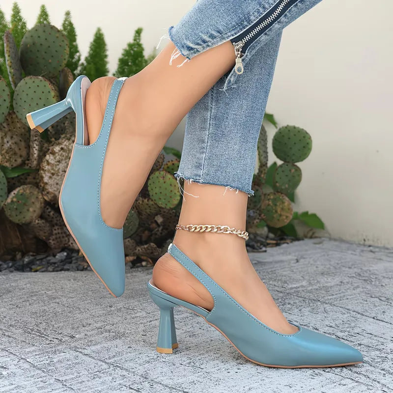 Glamoureuze dames stiletto mules met puntneus en verfijnde hak; een must-have elegante schoen voor dames.